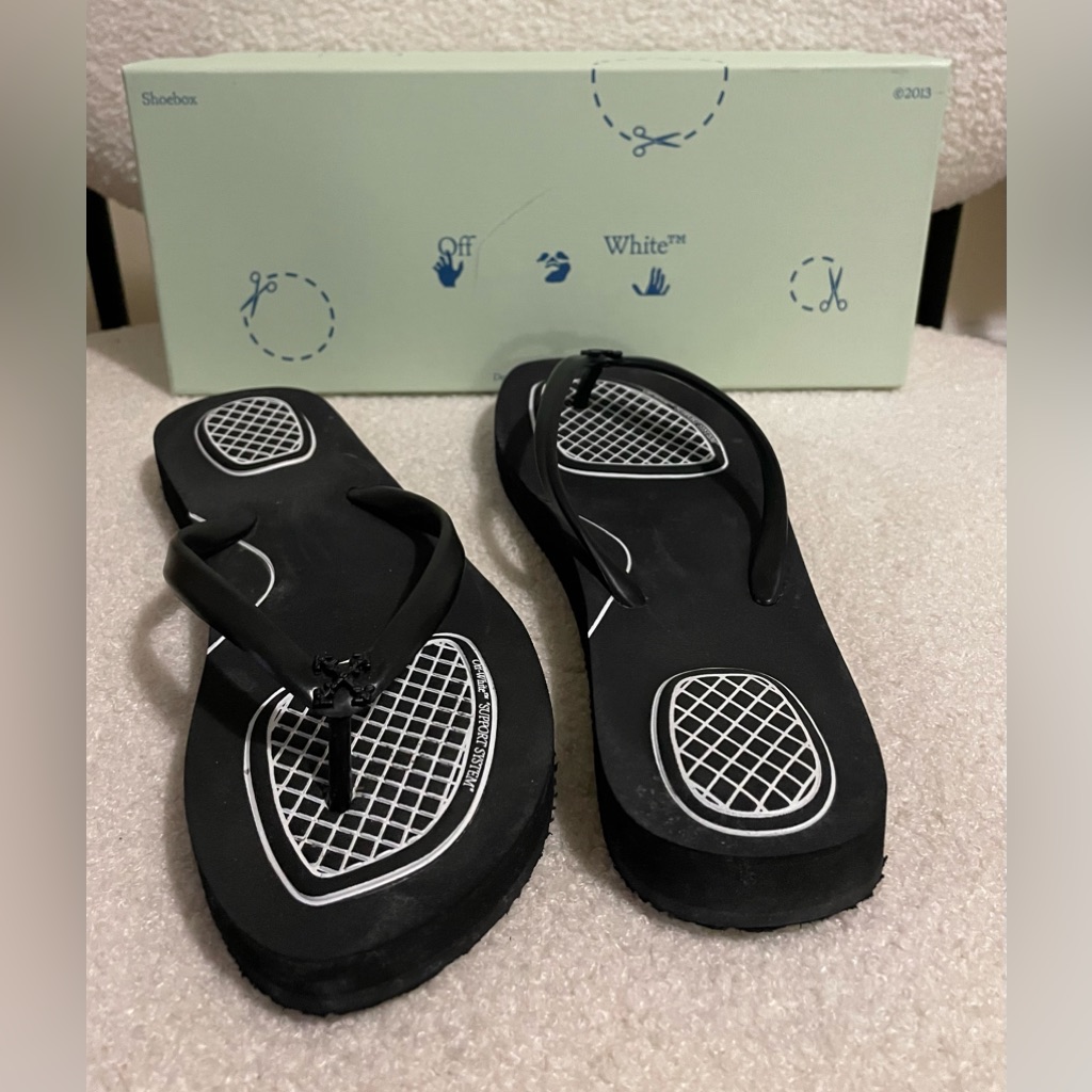 Off White Flip Flops